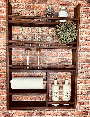 Küchenregal aus Holz mit Küchenrolle: Amazon.de: Handmade