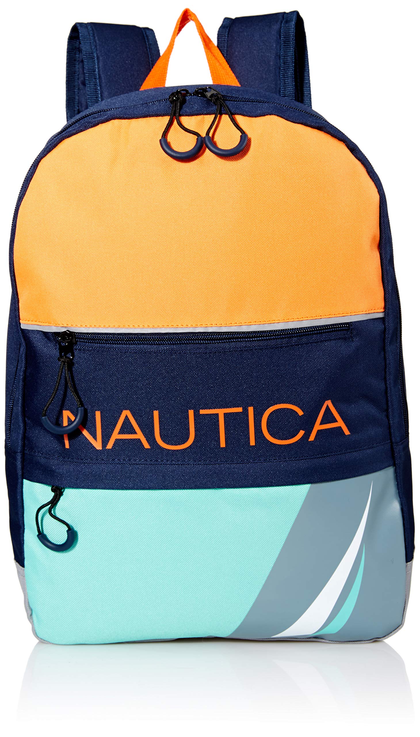 Nautica Diagonal Front Zip Full Size Backpack for Kids Nautical Fashions
