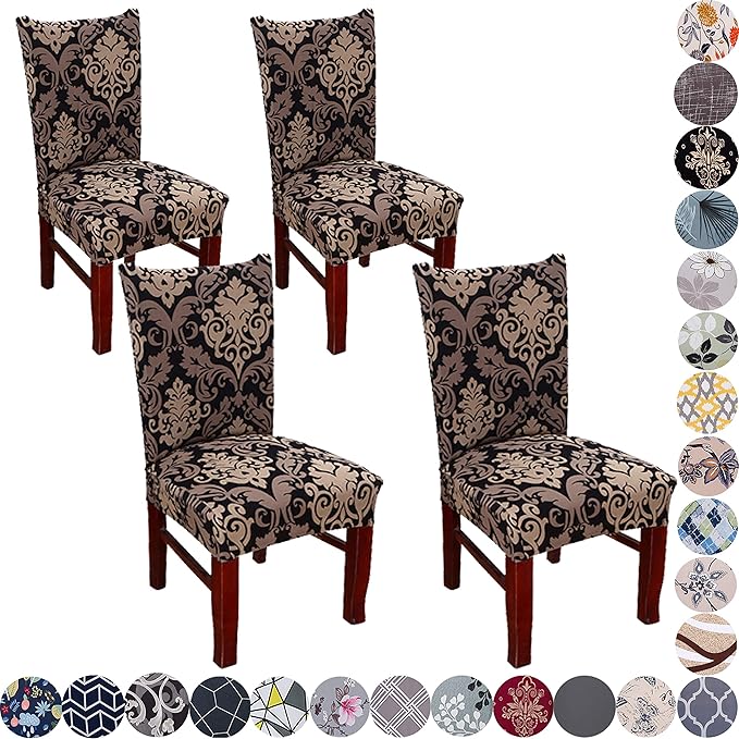Lalluxy Stretchy Parson Chair Slipcovers for Dining Room
