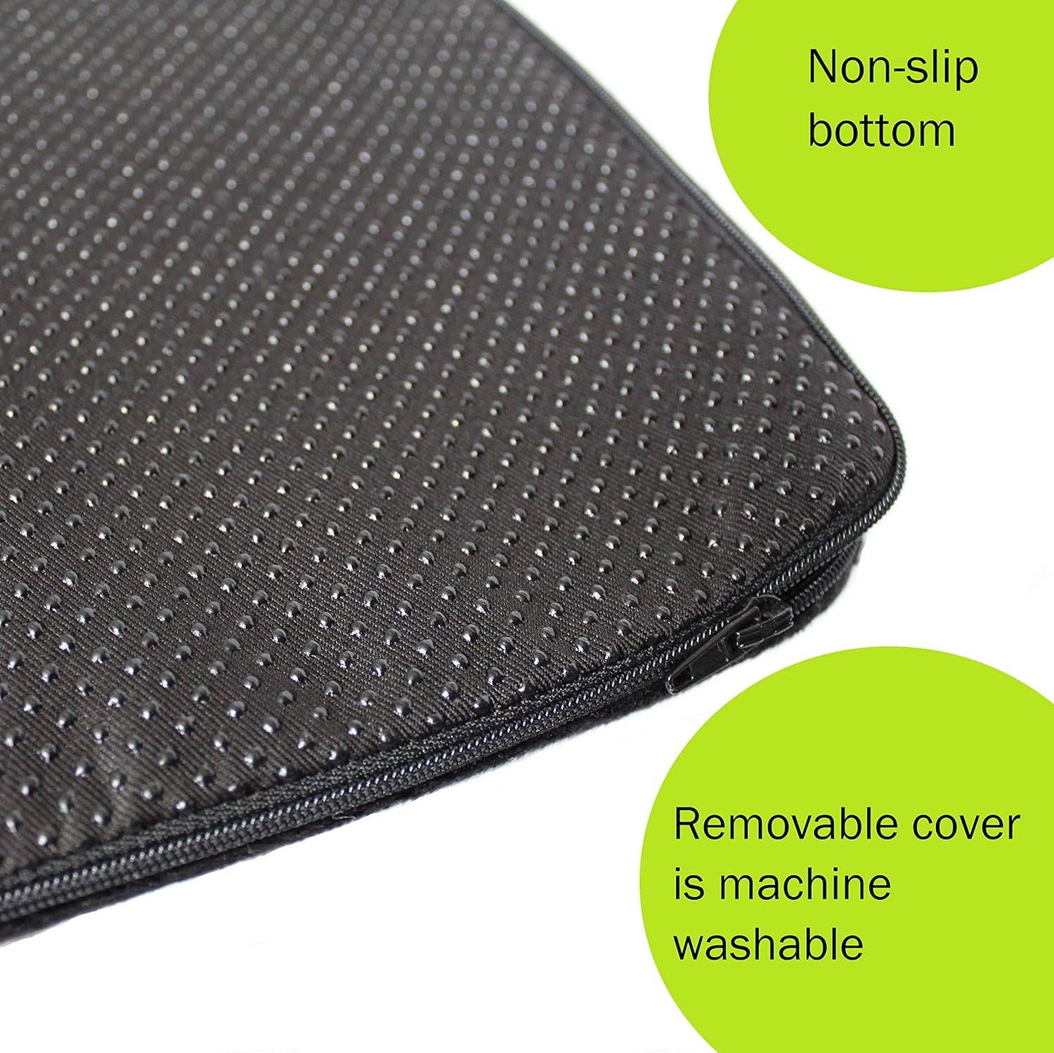 ErgoFoam Ergonomic Foot Rest Under Desk | Premium Velvet Soft Foam Footrest for Desk | Most Comfortable Desk Foot Rest in The World for Lumbar, Back, Knee Pain | Foot Stool Rocker (Black) : Office Products