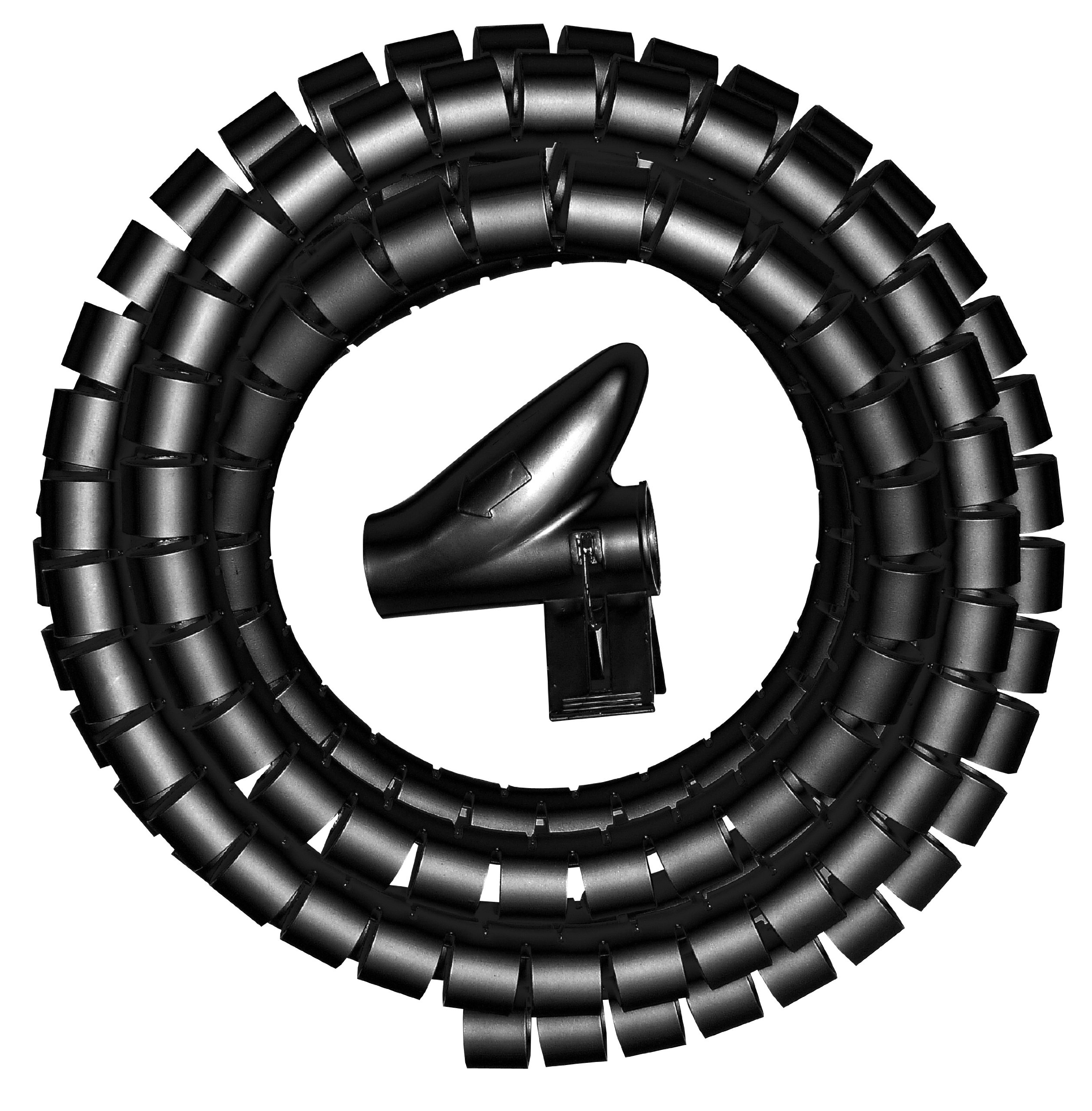 Kopp 359215018 Cable Organiser 2.5 m x 20 mm Black