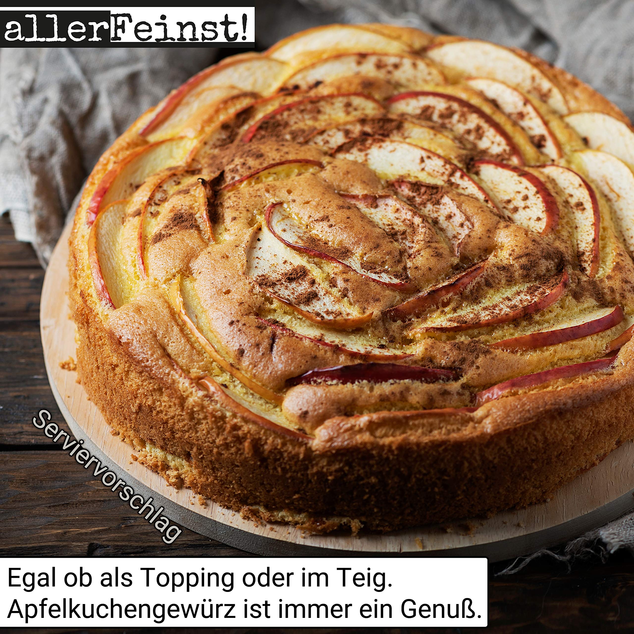 allerFeinst! - Apfelkuchen Gewürz ohne Zucker für Apfel, Kuchen, Gewürzkuchen, Oatmeal, Porridge und mehr, 1er Pack (100g) 9