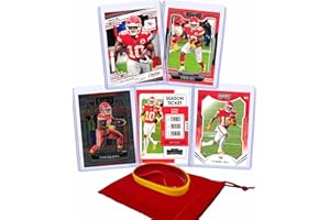 FRUZELG Tyreek Hill Football Cards (5) Assorted Bundle - Kansas City Chiefs Trading Card Gift Set