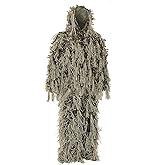 AUSCAMOTEK Ghillie Suit for Hunting Dry Grass Brown Ideal for Hunting in Winter and Autumn