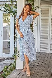 PRETTYGARDEN Women's Summer Floral Boho Dress Wrap