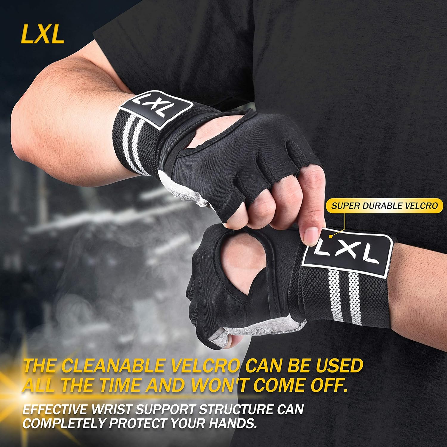 [Latest 2021] Breathable Workout Gloves Weight Lifting Gym Gloves with Wrist Wrap Support for Men Women, Full Palm Protection, for Weightlifting, Training, Fitness, Exercise Hanging, Pull ups : Sports & Outdoors