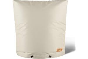 DEMEDO Backflow Preventer Insulation Cover - Water Pipe Insulation Sprinkler Cover for Outside - Insulated Backflow Cover Pouch for Irrigation Back Flow Valve in Winter or Sun Exposure (24" W x 24" H, Sand)