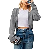 Arach&Cloz Women's Wool Blend Sweaters Cropped Cardigan Bolero Shrug for Dresses