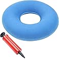 KOVIRA Inflatable Donut Ring Cushion with Pump & Travel Bag - Diameter 38cm/15 inches - Orthopaedic Pillow Seat for Coccyx, Haemorrhoids, Tailbone Pain, Prostate & Sores - for Home, Car, Office