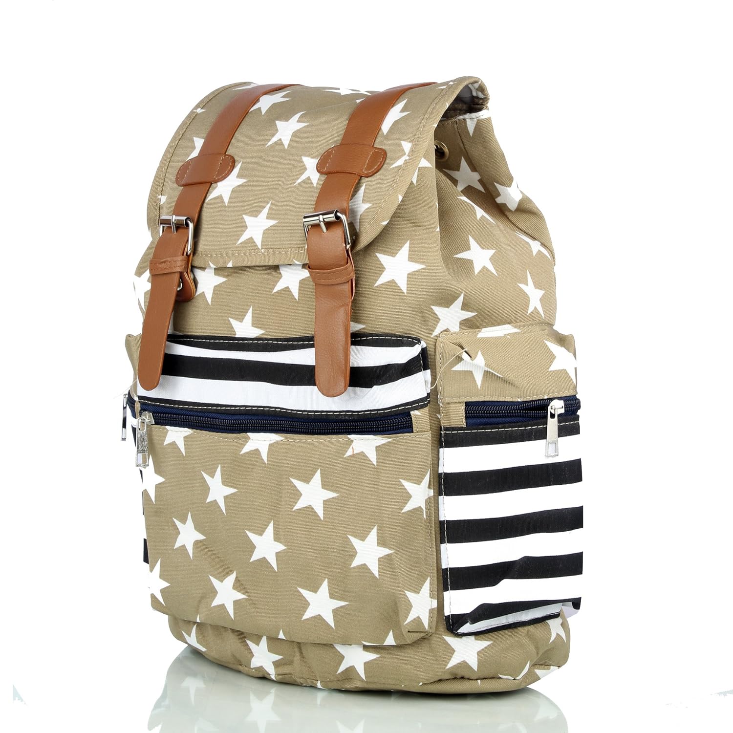 mammon women's backpack handbag (khaki)