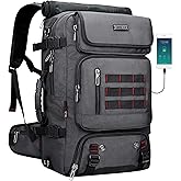 WITZMAN Carry on Travel Backpack for Men Women Airline Approved Convertible Nylon Duffle Backpack Luggage Bag (B682 Silvery Grey)