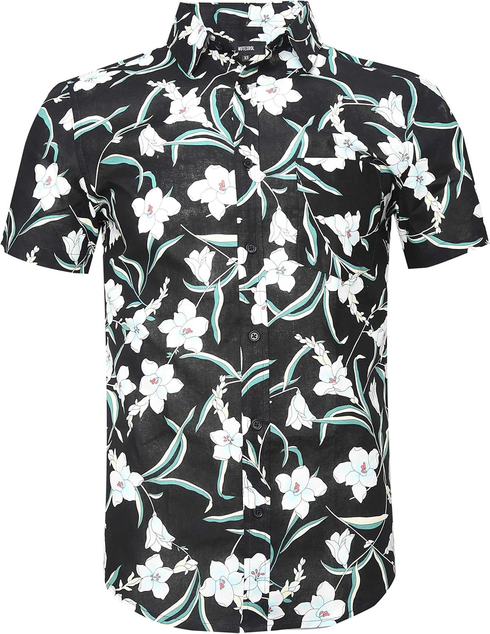 ALTOGUSTO Men's Hawaiian Short Sleeve Printed Shirt Button Down Casual Shirts for Men Palm Tree Beach Hawaiian Aloha Shirt