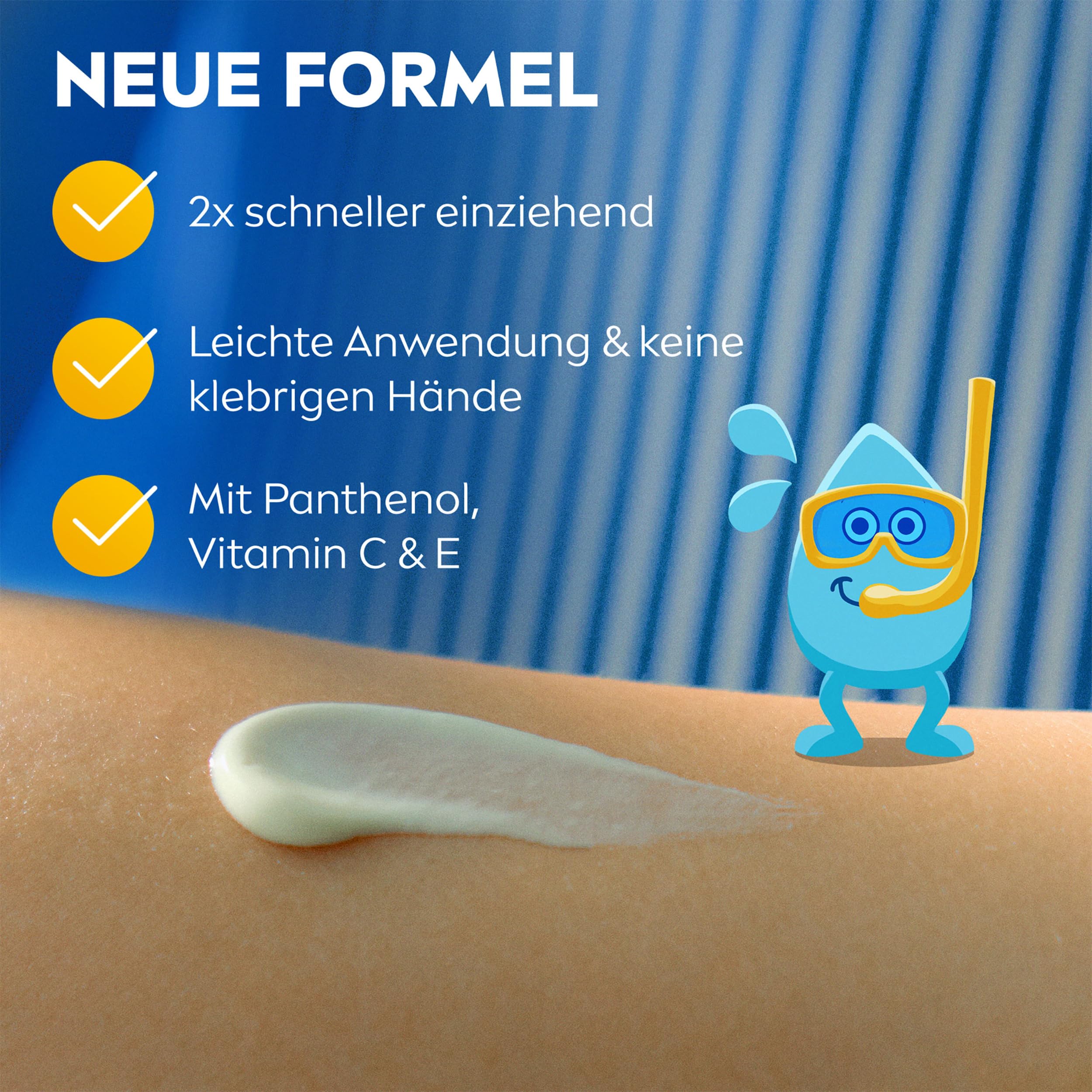 NIVEA SUN Kids Schutz & Pflege To Go LSF 50+ Sonnencreme, hoher Sonnenschutz mit Vitamin C & E, schweiß- & extra wasserfeste Sonnenlotion für empfindliche Kinderhaut (50 ml) 3