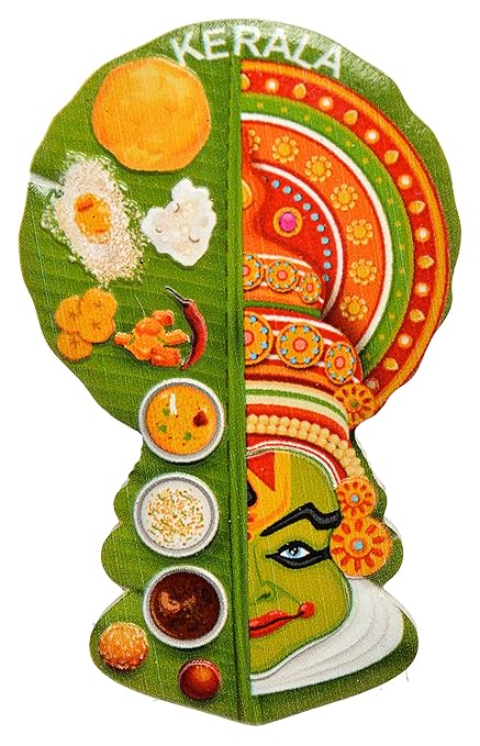 TEMPLE TREES Kerala Kathakali with Sadya Fridge Magnet