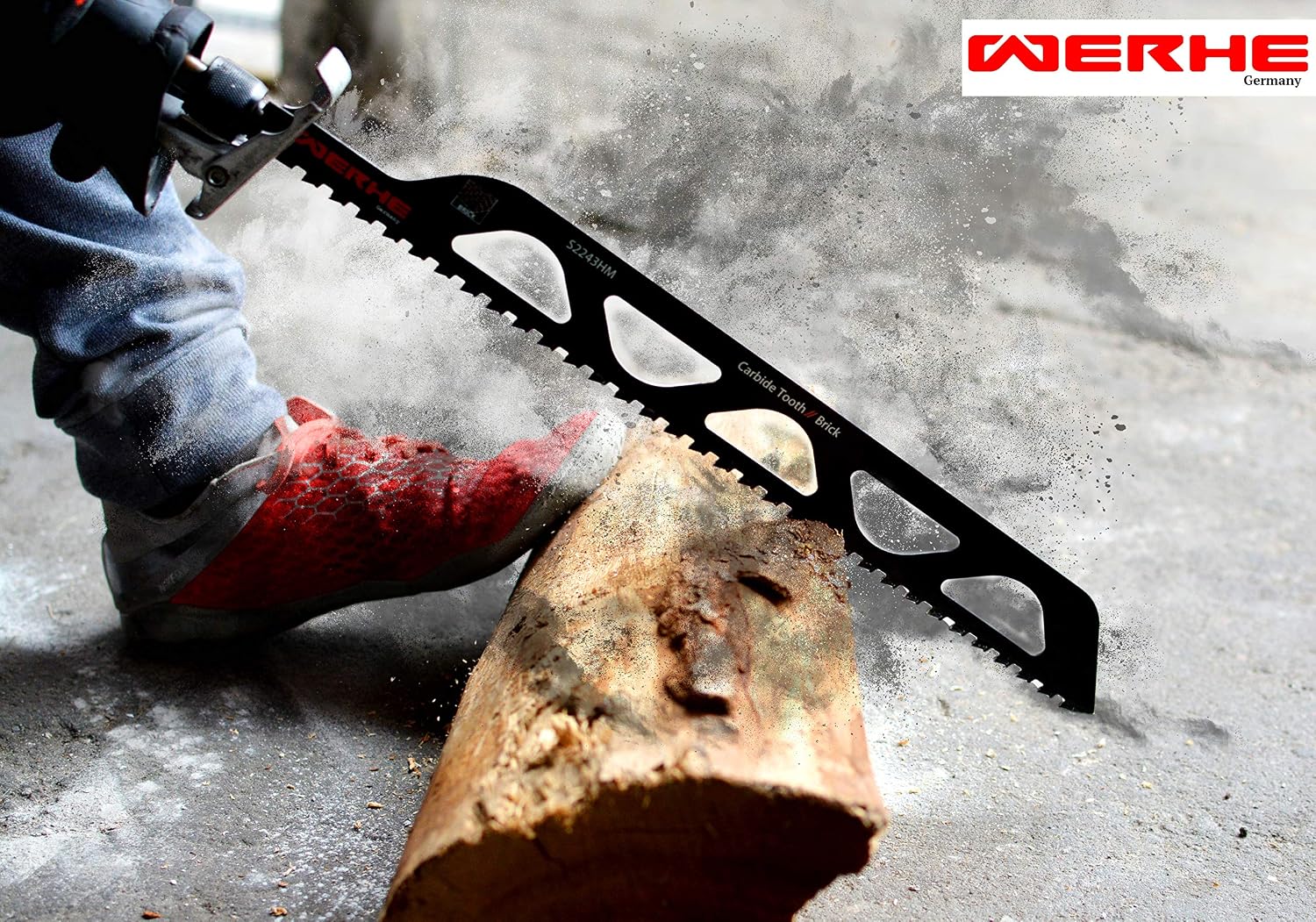 WERHE ® Professional, 1 x Stone Saber Saw Blade, C 455 mm S2243HM Strongest Foxtail Saw Leaf, Perfect to cut wall in brick - Image 5