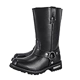 Men's Motorcycle Boot For Riding Waterproof Black