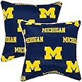 College Covers Outdoor Decorative Pillow Pillow, 2 Count (Pack of 1), Michigan Wolverines