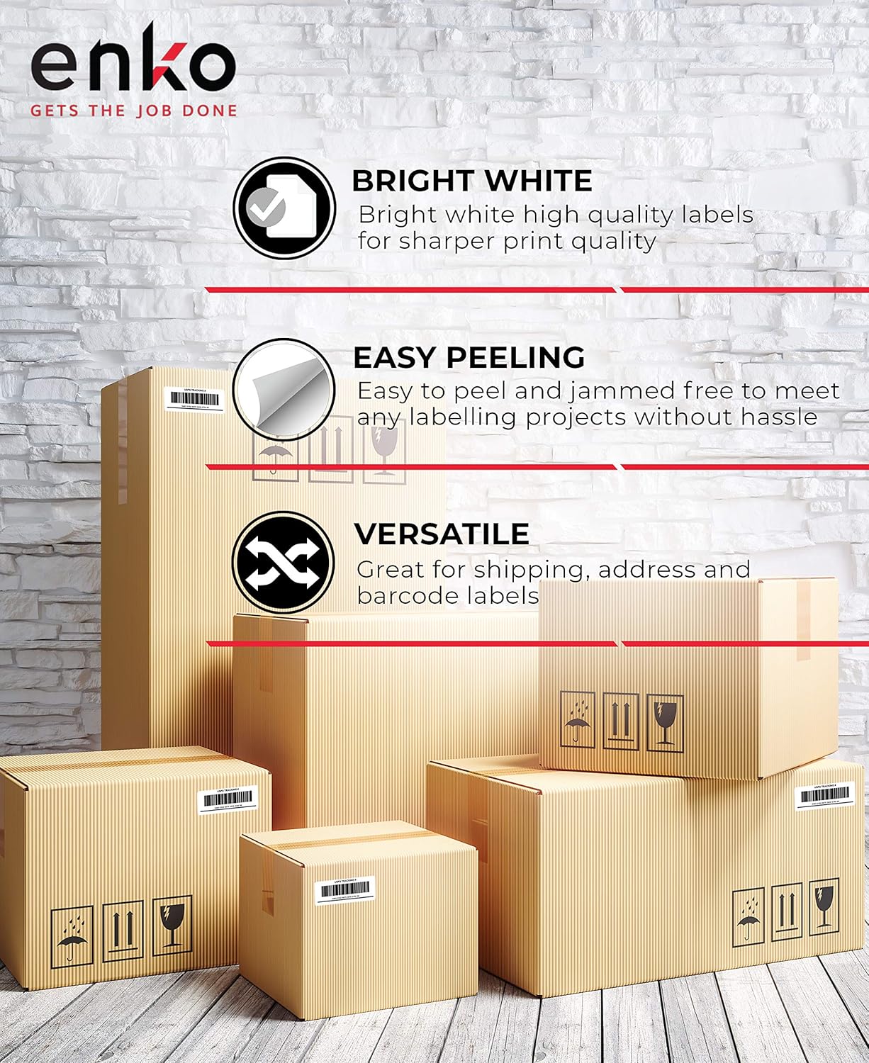 enKo (6 Rolls, 1320 Labels) Address & Shipping Labels 30323 (2-1/8 x 4") Compatible for Dymo LabelWriter : Office Products