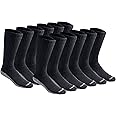 Dickies Men's Dri-Tech Moisture Control Boot-Length Socks, Available in L-XL (6, 12 Pairs)