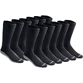 Dickies Men's Dri-Tech Moisture Control Boot-Length Socks, Available in L-XL (6, 12 Pairs)