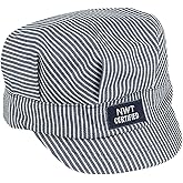 Aeromax Train Engineer Cap, Blue/White, Adjustable Youth Size