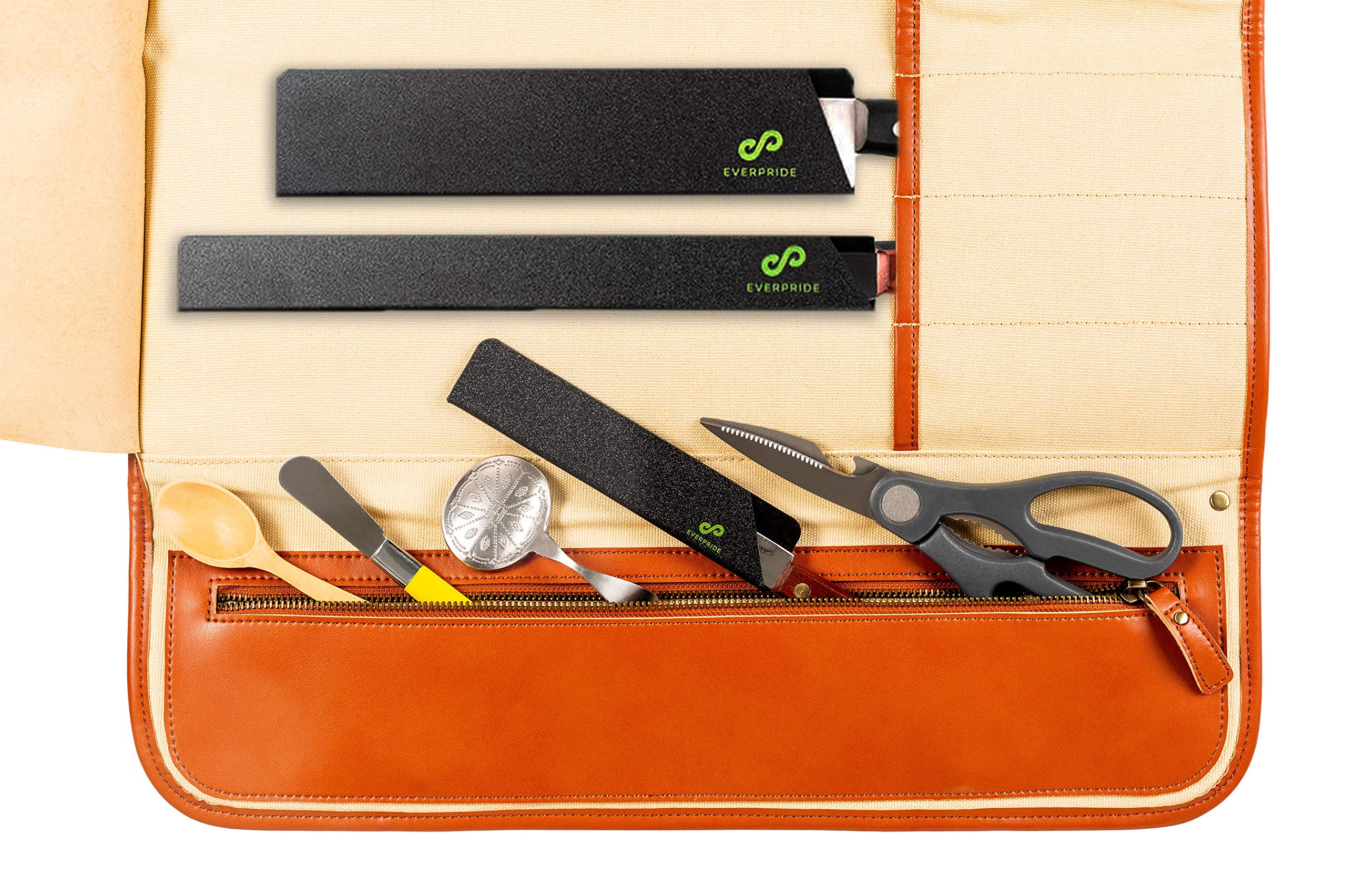 Chef Knife Roll Bag Carrying Case Holds 10 Knives PLUS Zipper for