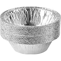 PLASTICPRO 6'' Inch Round Tin Foil Cake Pans Disposable Aluminum, Freezer & Oven Safe - For Baking, Cooking, Storage, Roastin