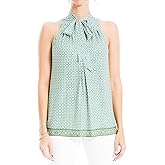 Max Studio Women's Sleeveless Top with Neck Tie