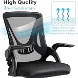 Blisswood Adjustable Office Chair Mesh Desk Chair with 90° Armrests Grey view 9