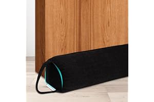 NABOWAN 30" Weighted Under Door Draft Stopper -Triangular Door Draft Blocker with Hook Loops for Easy Install, Save Energy, Home Room Essentials