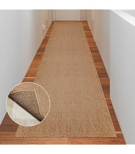 2x10 Ft Washable Runner Rug - Cotton Braided Non-Slip Rubber Backing For Hallway, Kitchen, Entryway