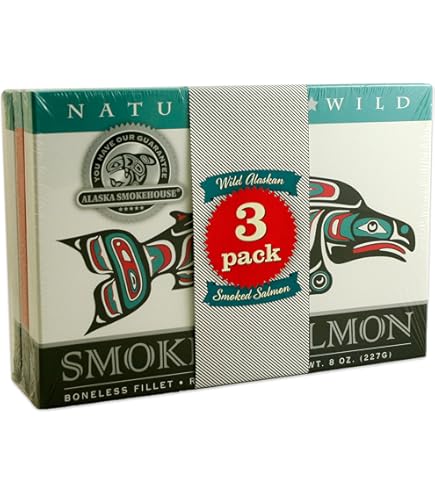Amazon.com : Alaska Smokehouse Smoked Salmon, 8oz, 2 Pack : Grocery &  Gourmet Food