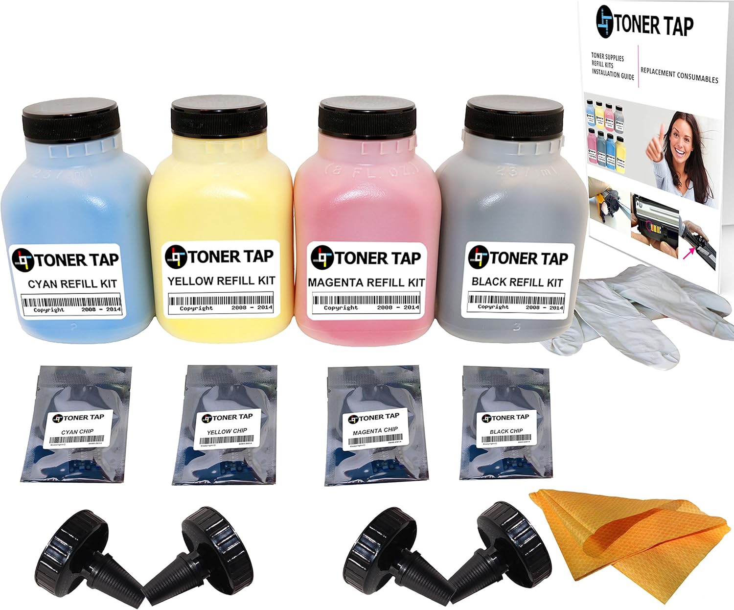 Toner Tap Refill Kit for SAMSUNG CLP320, CLP325, CLX3180 CLT407 W