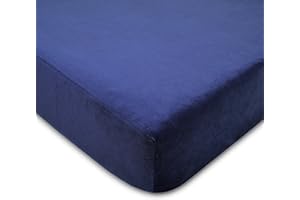 American Baby Company Heavenly Soft Chenille Fitted Crib Sheet 28" x 52", Warm and Cozy Neutral Chenille Sheet, Navy, for Boys and Girls, Fits Crib and Toddler Bed mattresses