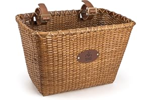 KONG MING CAR Bike Basket, Handmade Rattan Bicycle Baskets, Front Bike Baskets for Women’, Retro Style Bike Baskets for Adult Bikes