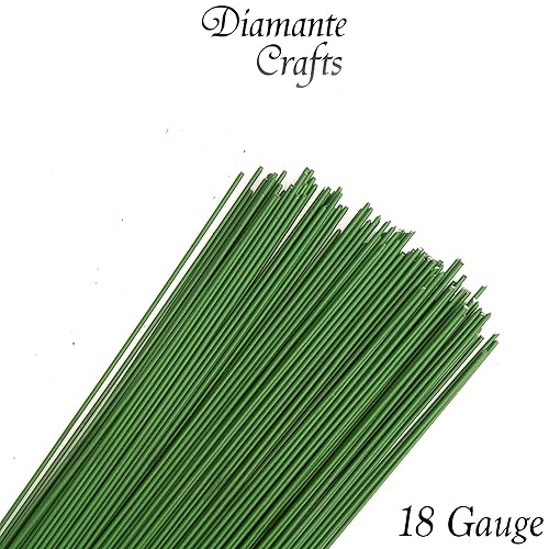 FLORIST, FLORAL GREEN STUB WIRE (0.7mm) 22swg x 7.00" 60 grms