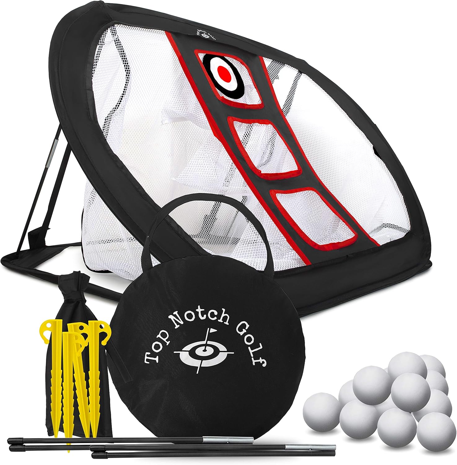 Golf Chipping Net with 12 Foam Practice Balls