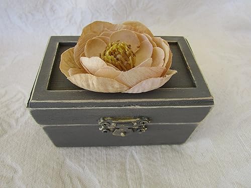 Amazon Com Wedding Ring Pillow Alternative Rustic Gray Boho
