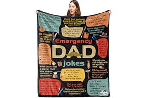 Pezolen Fathers Day Dad gifts, Gifts for Dad Blanket 60"x50", Birthday Gifts for Dad, New Dad Gifts for Men, Gifts for Dad Who Wants Nothing, Dad Joke Gifts from Daughter, Dad Birthday Gift