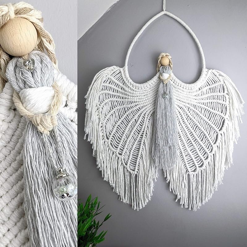 Angel wings Macramé Angel wall hanging macrame wall decor Amazon.co