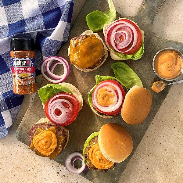 WEBER RED, WHITE & BBQ SEASONING, 3.8 OZ
