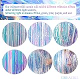 GREATRIL Iridescent Foil Fringe Curtain 1m x 2m Pack of 2 Backdrop view 3