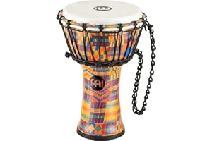 Meinl Percussion Junior Djembe Hand Drum Circle Instrument, Synthetic Shell and Head — NOT Made in China — Compact Size Rope Tuned, 2-Year Warranty (JRD-KQ)