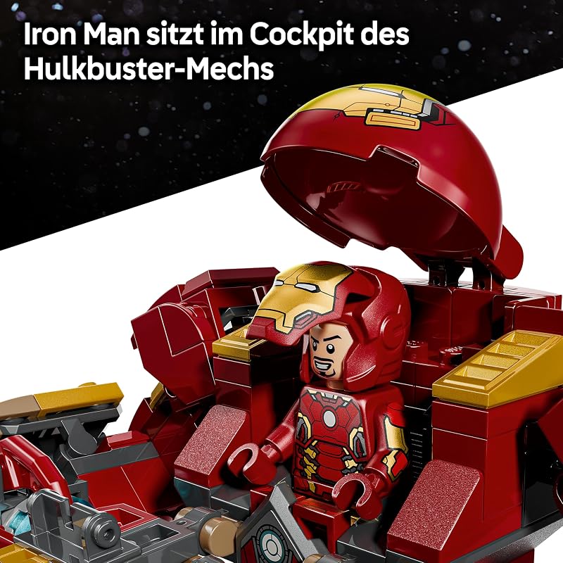 | Marvel Duell der Giganten: Hulkbuster vs. Hulk - Superhelden Spielzeug mit Actionfigur und 2 Minifiguren, darunter Iron Man - Avengers Geschenk für Jungen ab 9 Jahren, Mädchen und Fans - 76343 — Foto 5 von 8