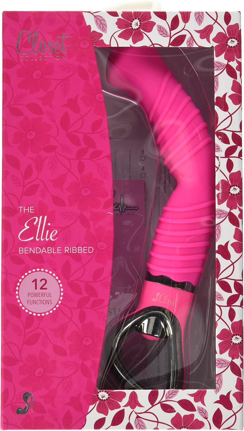 Closet Collection Pink Ellie Bendable Ribbed Vibrator - Image 3