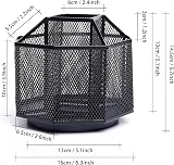 EXERZ Desk Organiser 360 Rotation Mesh 5 Compartments Pencil Holder view 4