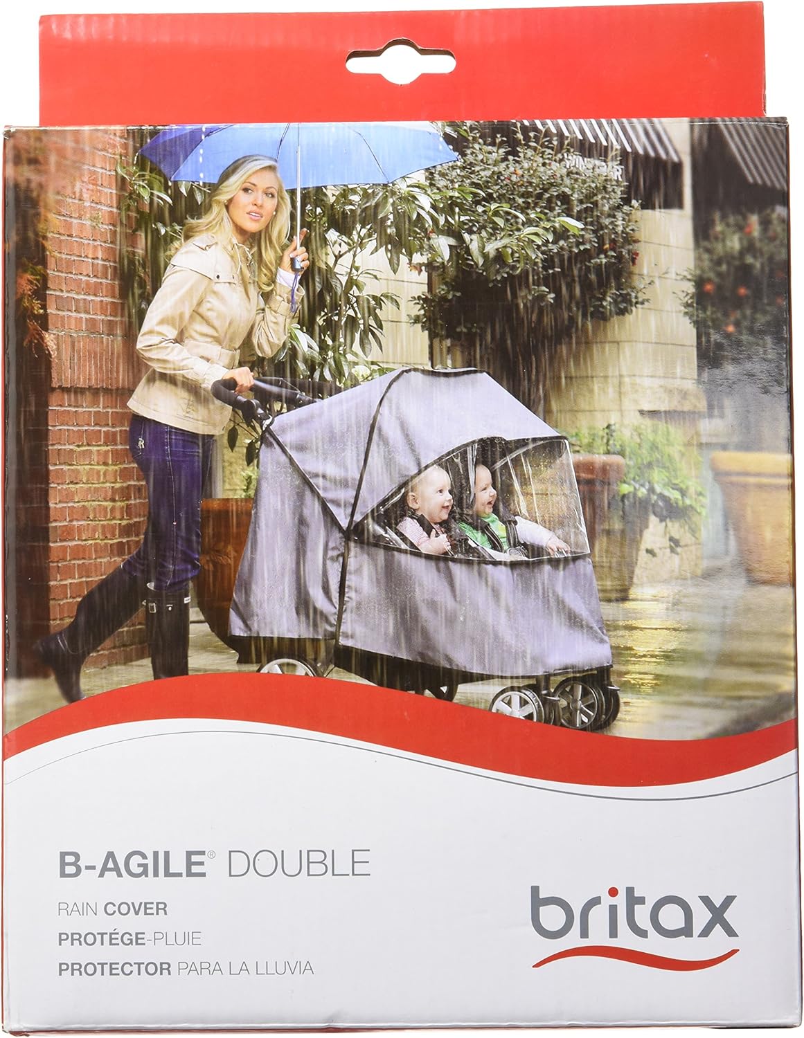 britax b agile double rain cover