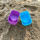 Luuzuu Beach Cup Holder with Pocket Beach Sand Coasters Drink Cup Holders for Travel Multicolor 2 Pack Color Blue/Purple
