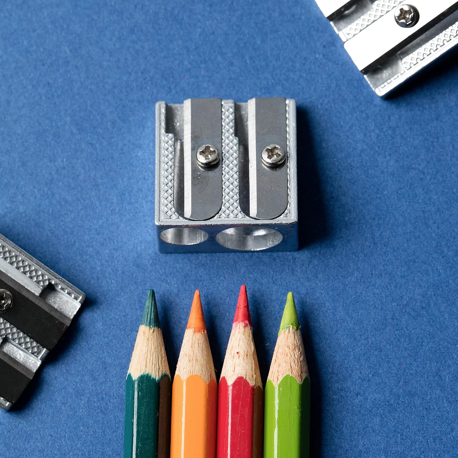 Mr. Pen Handheld Metal Pencil Sharpener with 2 Holes, Pack of 6 : Office Products