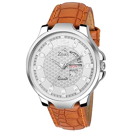 Quartz Movement Analogue White Dial Mens Watch - ZR7070